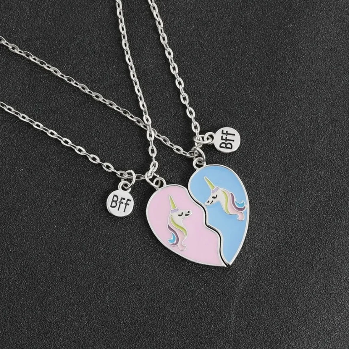 * BFF NECKLACE SET: UNICORNS BLUE & PINK 💙🩷 NEW