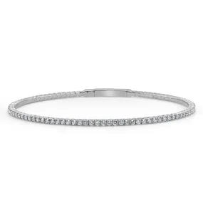 14k Gold & Diamond Flexible Bangle - 1.54ct