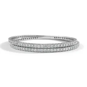 14k Gold & Diamond Flexible Bangle - 6.71ct