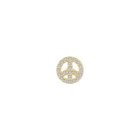 14k Skinny Peace Charm (yellow)