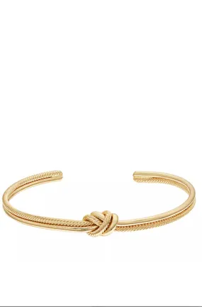 18k Gold Knotted Bangle