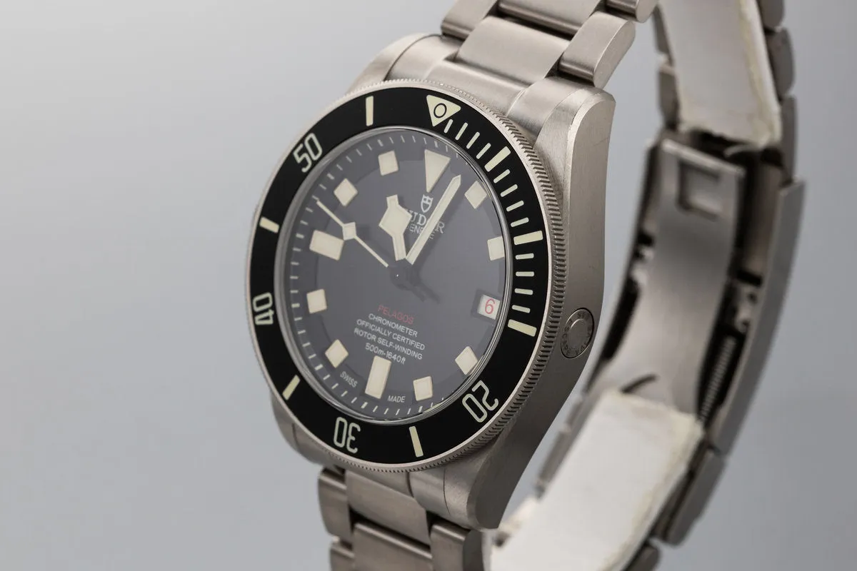 2017 Tudor Titanium Left Wind Pelagos 25610TNL with Box and Papers