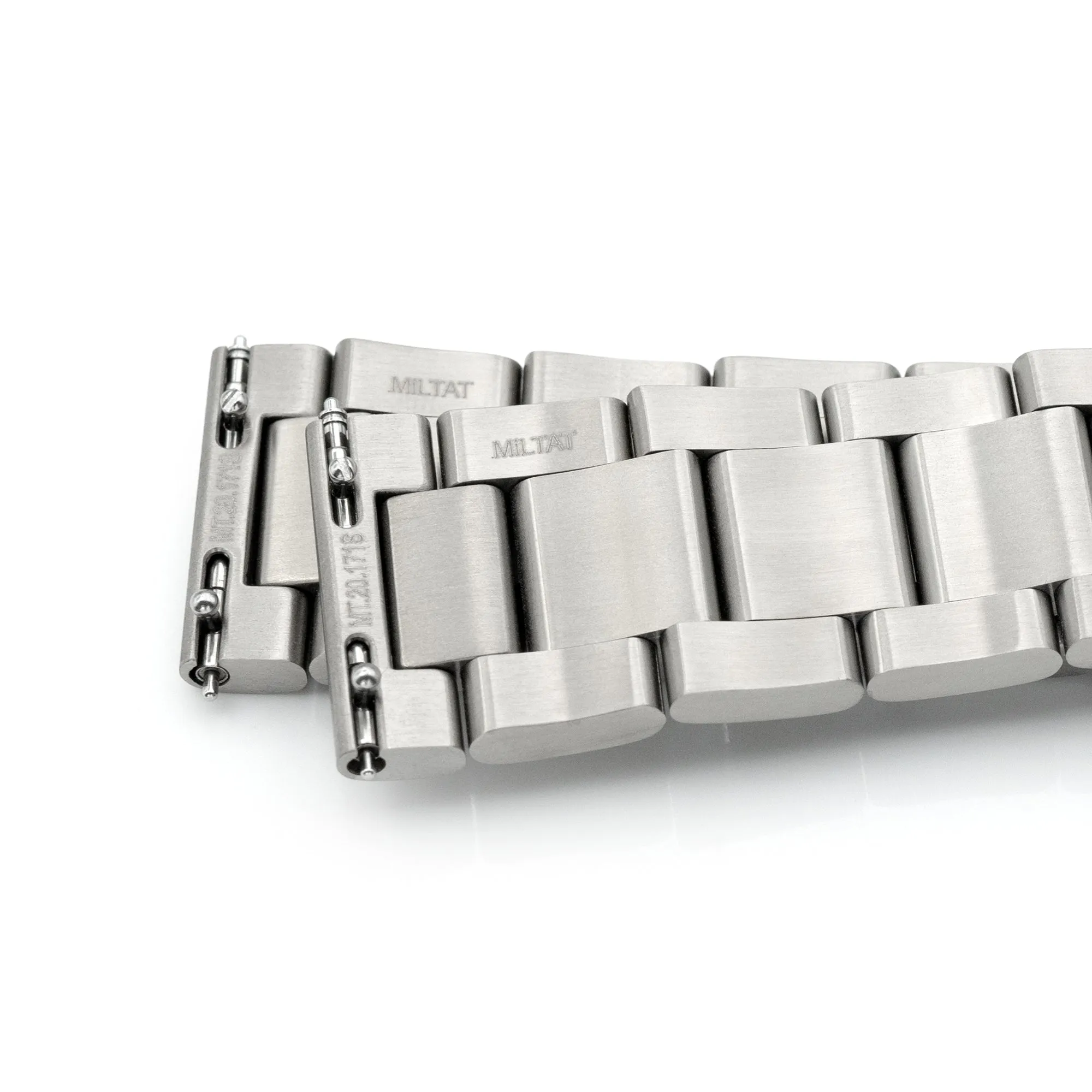 20mm or 22mm Super-O2 (Pull-Twist) QR Titanium Watch Band Straight End Quick Release, Brushed Slinea Clasp