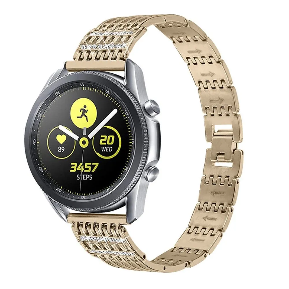 22mm Samsung Galaxy Watch 3 (45mm) / Watch (46mm) rhinestone watch strap - Gold