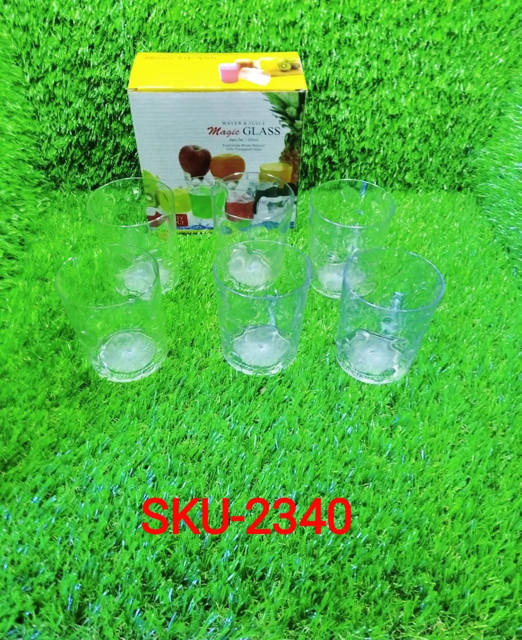 2340 Multi Purpose Unbreakable Drinking Glass (Set of 6 Pieces) (300ml)