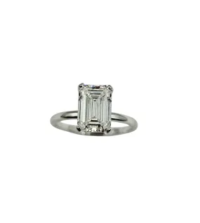 2.45 Emerald Cut Lab Grown Diamond Ring