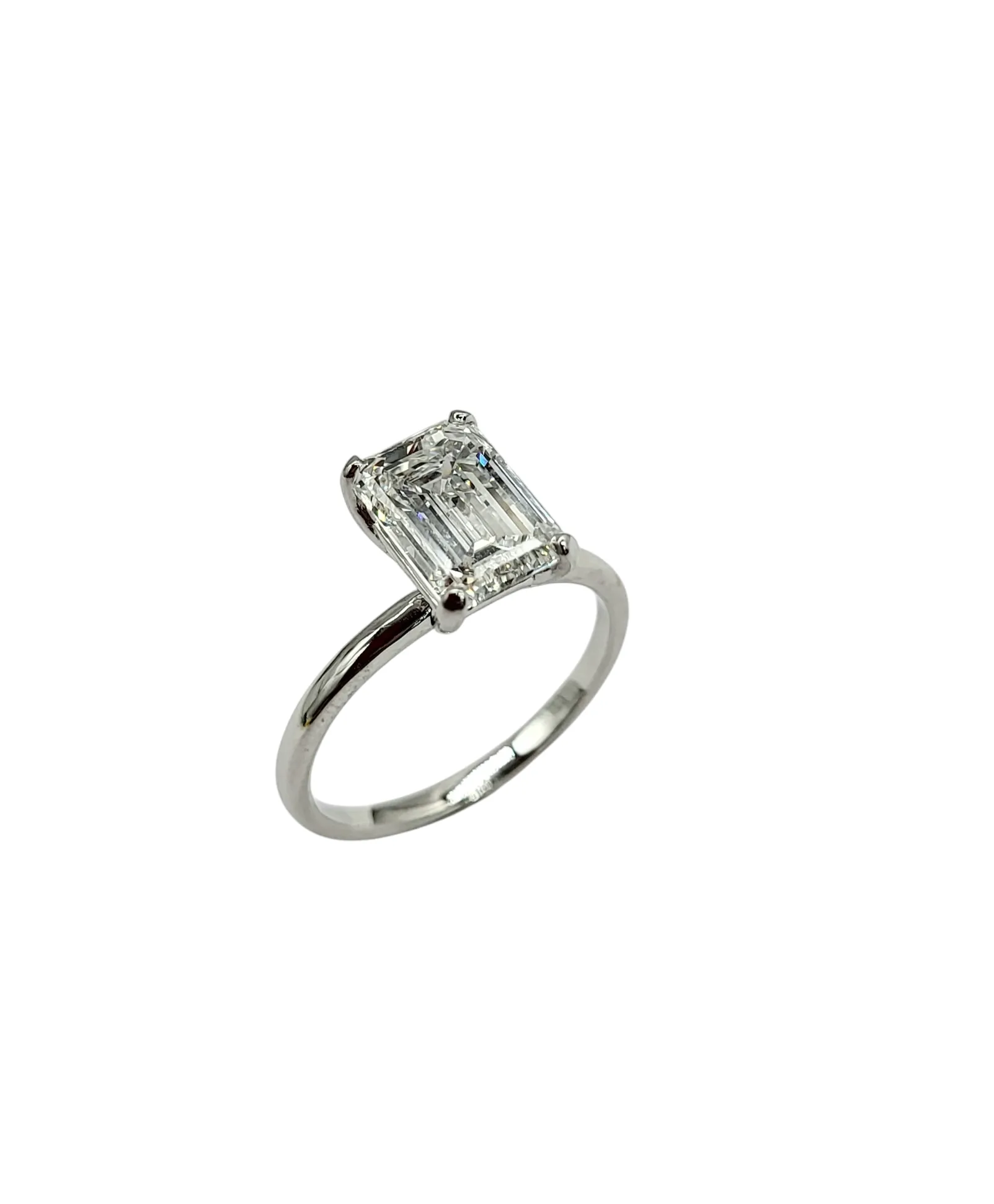 2.45 Emerald Cut Lab Grown Diamond Ring