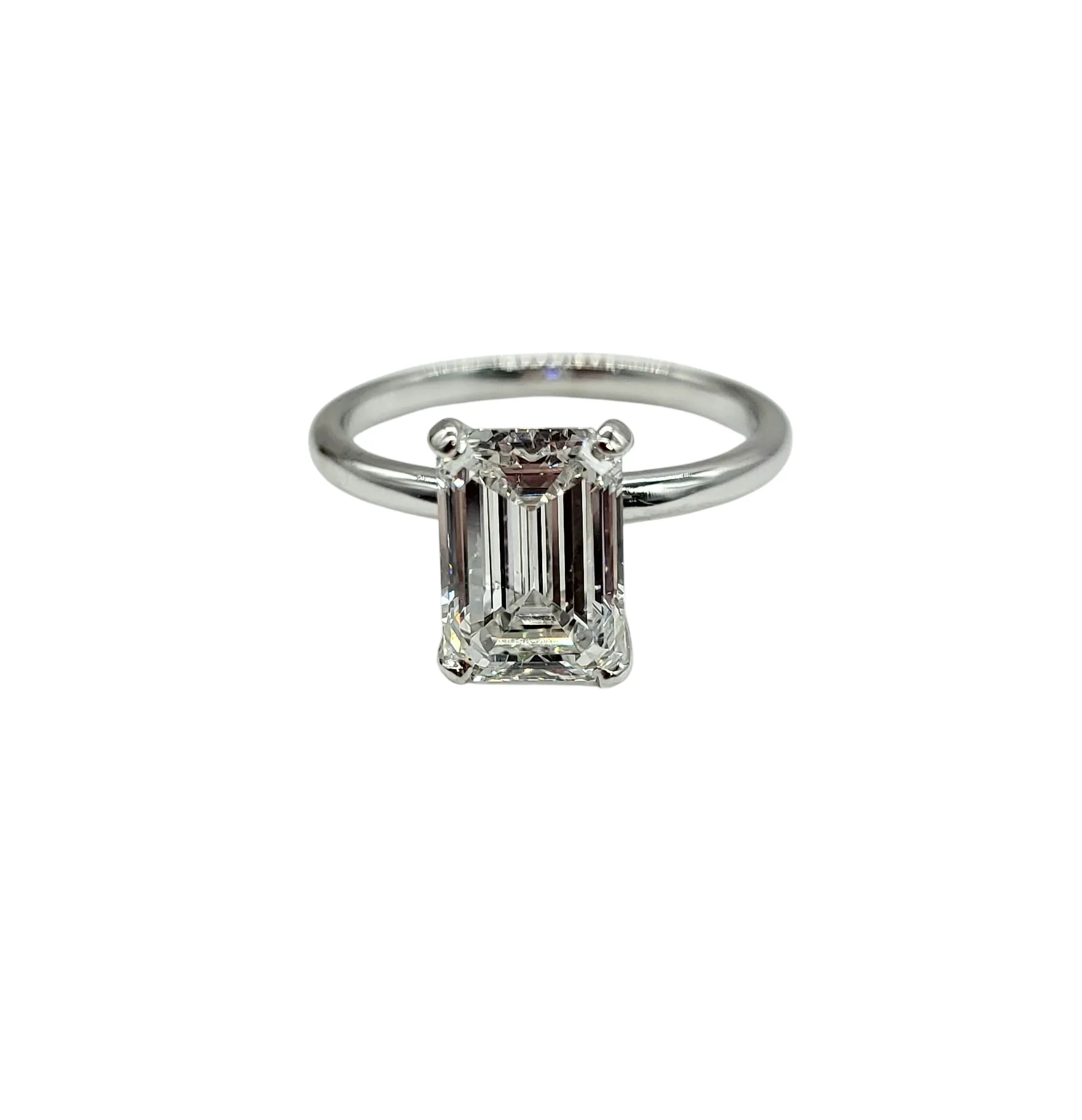 2.45 Emerald Cut Lab Grown Diamond Ring