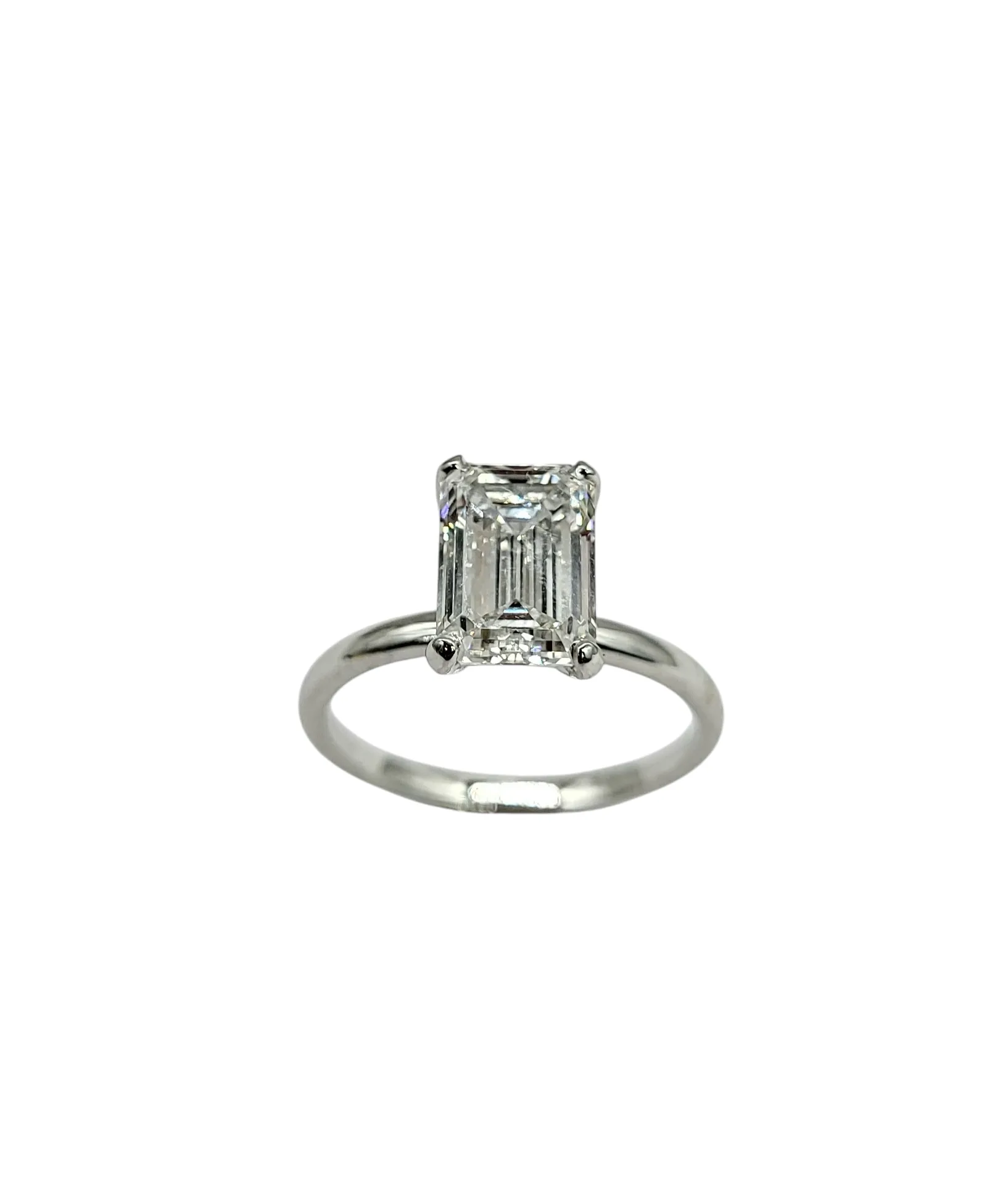 2.45 Emerald Cut Lab Grown Diamond Ring