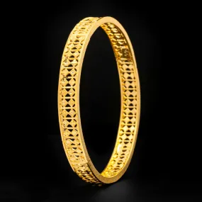 24ct Heavy Gold Plated Bullion Knot Bangle PGB39-022