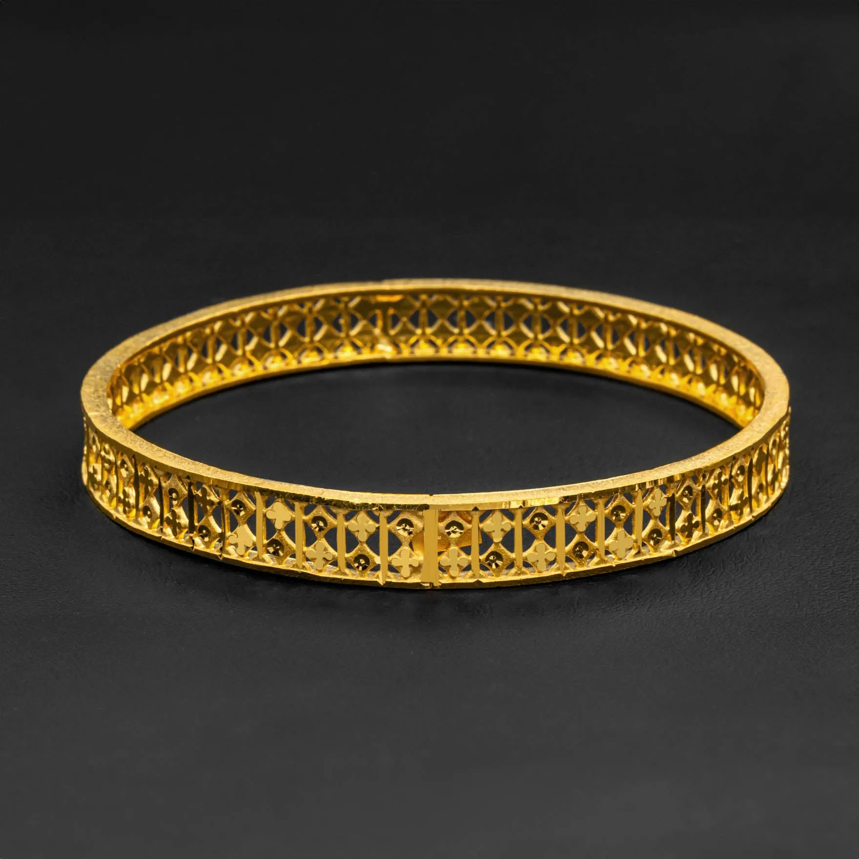 24ct Heavy Gold Plated Bullion Knot Bangle PGB39-022