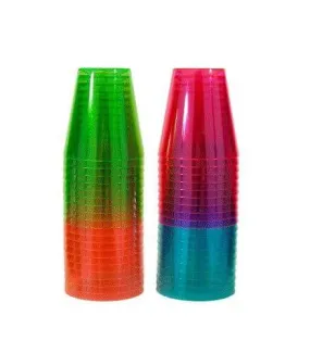 2oz Assorted Neon 40ct Shot Glasses