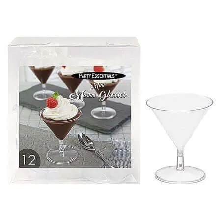 2oz Mini Martini Glasses Clear