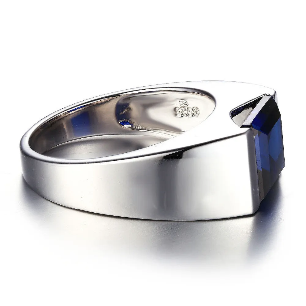 3.3 Carat Sapphire Ring with 925 Silver