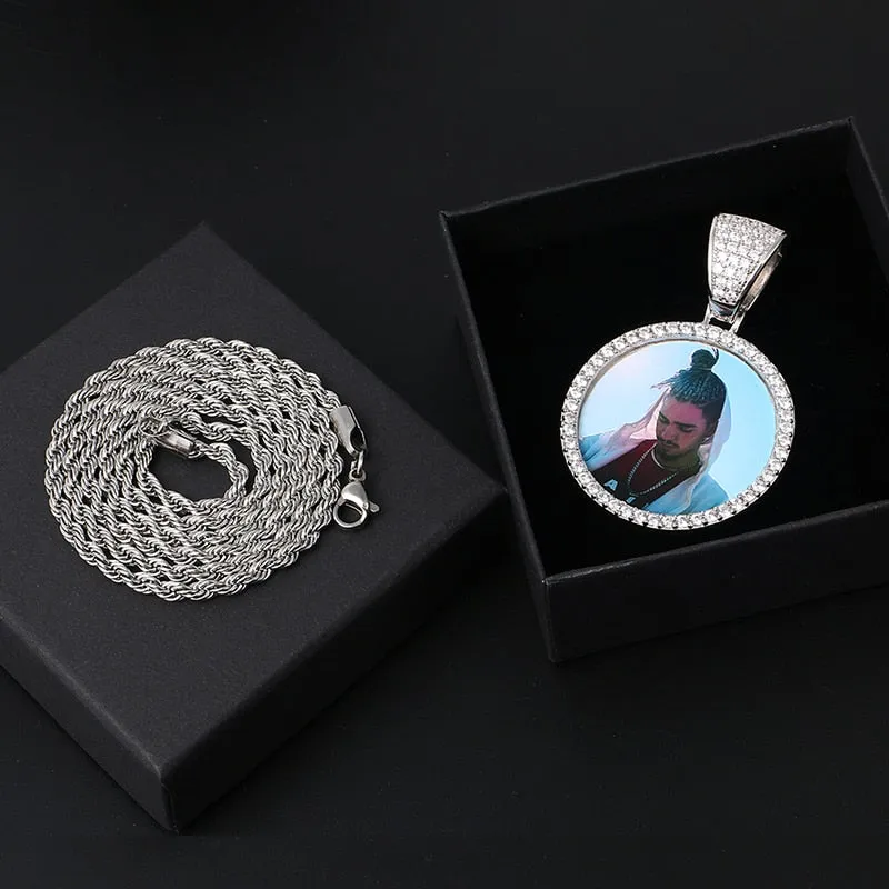 925 Sterling Silver Necklace-Picture Necklace For Men