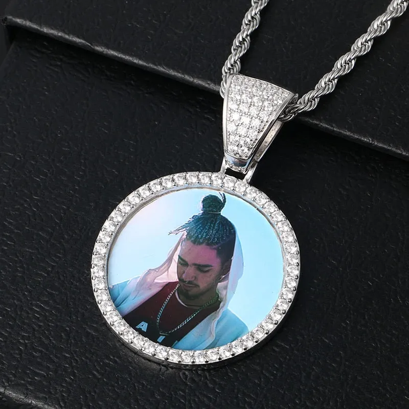 925 Sterling Silver Necklace-Picture Necklace For Men