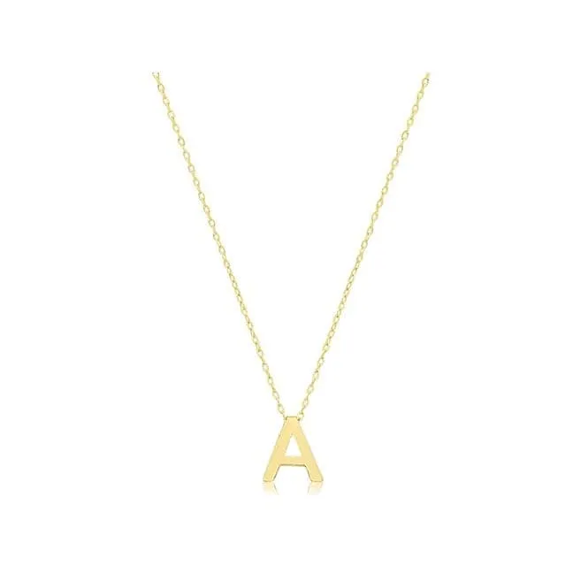 9ct Yellow Gold Initial Necklace NK435/A