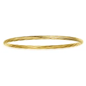 9ct Yellow Gold Silver Filled Twist Bangle