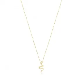 9ct Yellow Gold Snake Necklace NK454