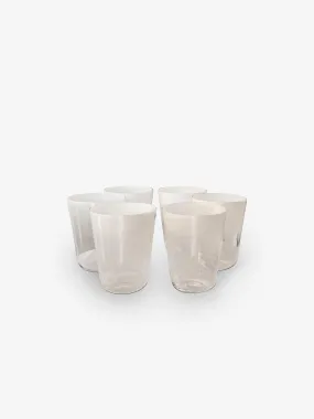 Acqua Sfumato Bianco set of 6 Water Glasses by Nason Moretti