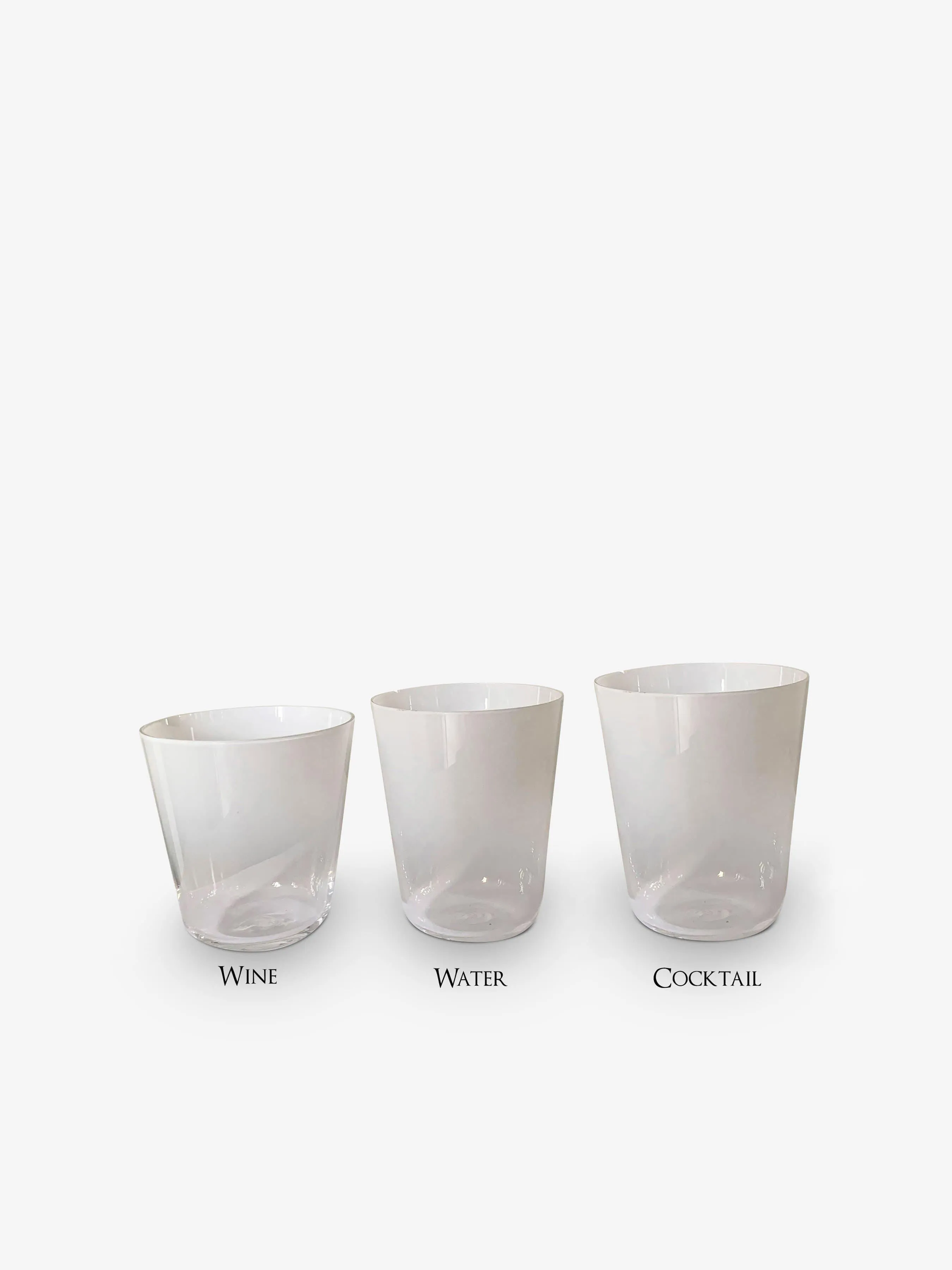 Acqua Sfumato Bianco set of 6 Water Glasses by Nason Moretti