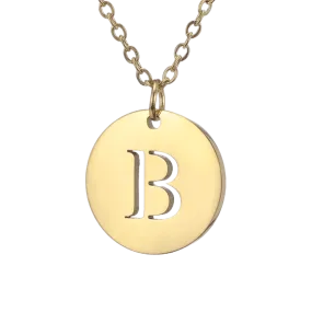 Alphabet Necklace Gold Plated - Letter B