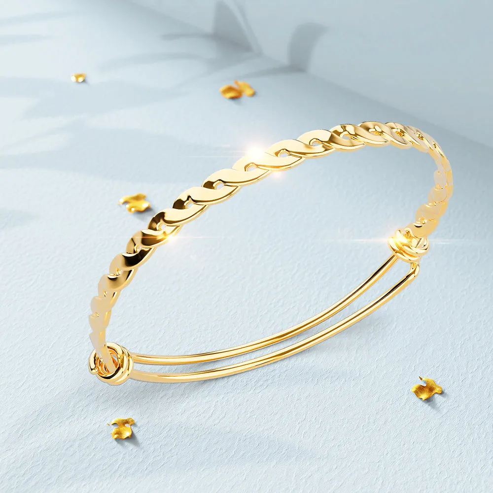 Alyana Braided Adjustable Bangle Gold