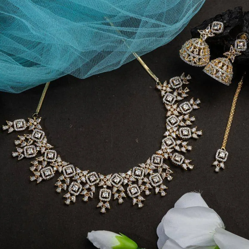 Ameera - AD CZ Choker Necklace set