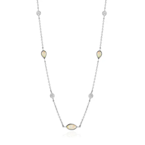 Ania Haie Silver Opal Mineral Glow Colour Necklace