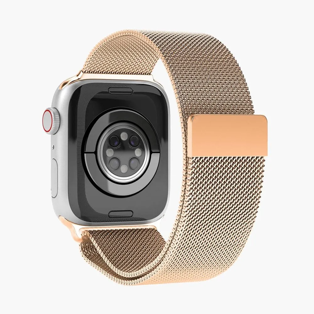 Apple Watch (38/40/SE/41/42mm) Vonmählen Milanese Loop Rustfrit Stål Rem - Rose Gold