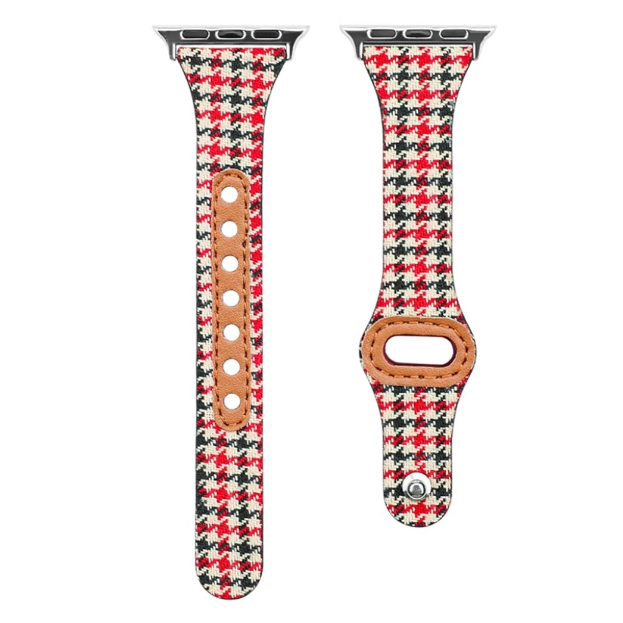 Apple Watch 40mm liner design leather watch strap - Red Swallow Gird