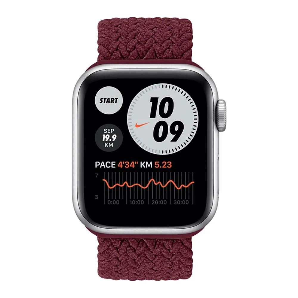 Apple Watch (41mm) elastic watch strap - Dark Red / Size: L