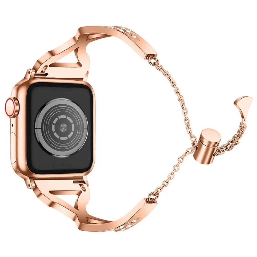 Apple Watch (41mm) rhinestone 304 stainless steel watch strap - Rose Gold