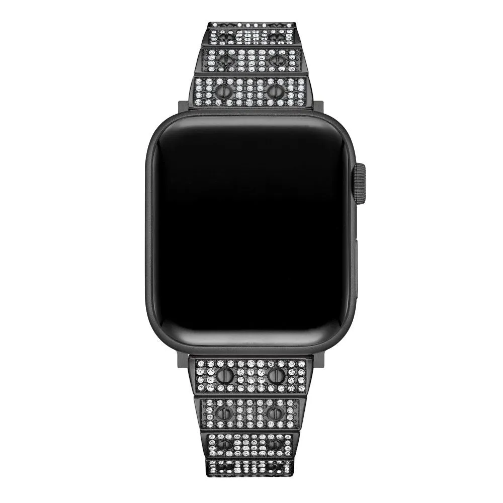 Apple Watch (41mm) rhinestone décor watch strap - Black