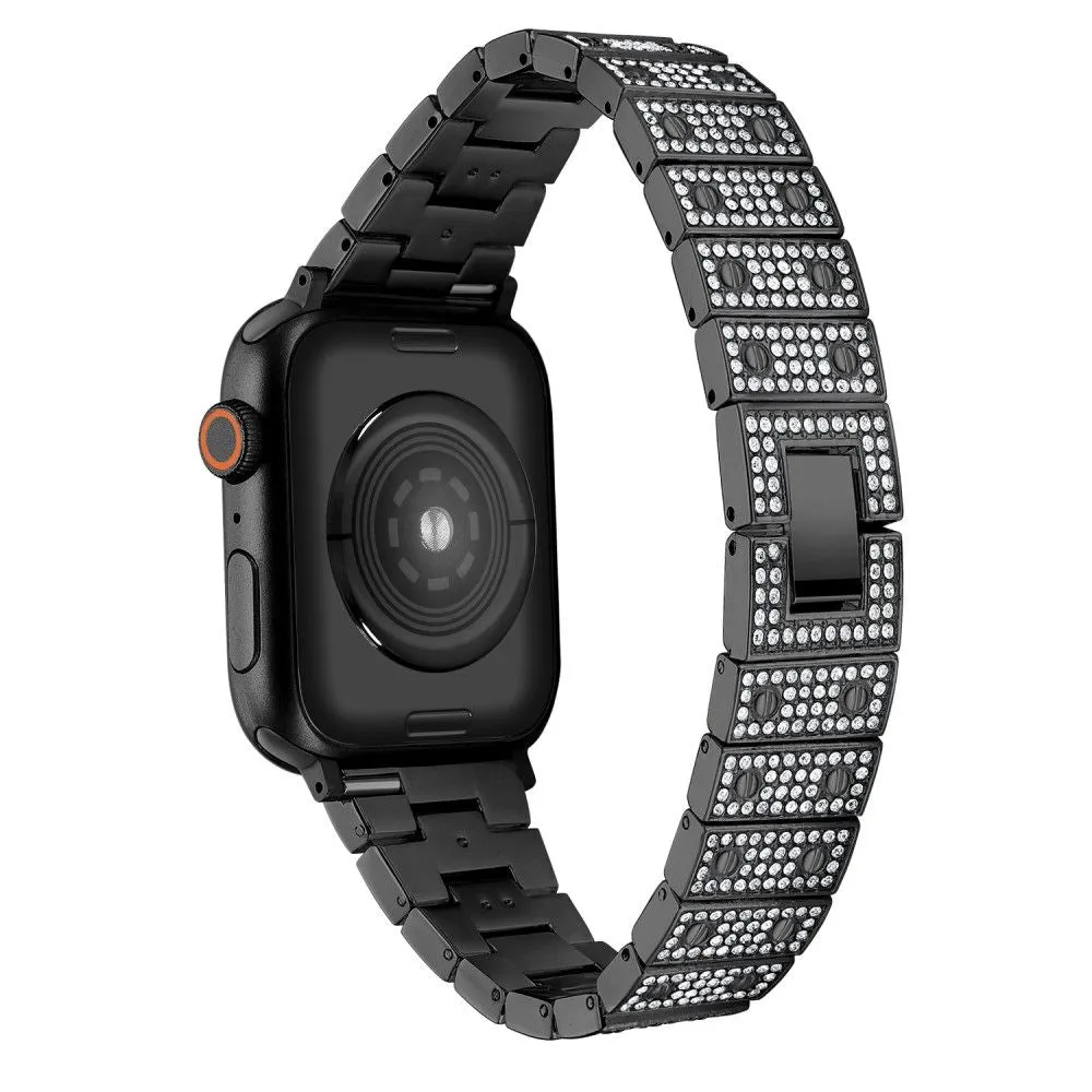 Apple Watch (41mm) rhinestone décor watch strap - Black