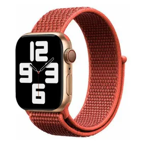 Apple Watch (42/44/SE/45/46/49mm) Lippa Nylon Rem - Rustrød