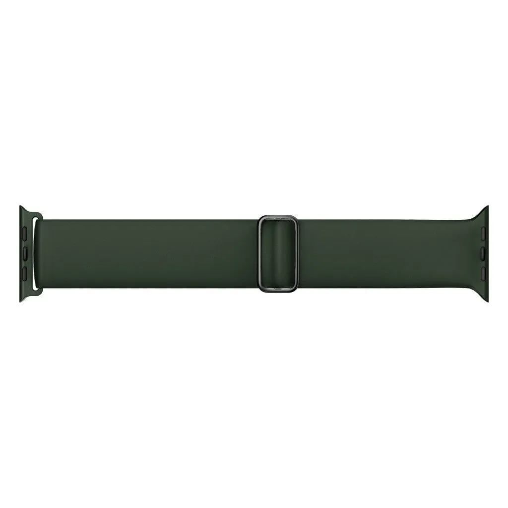 Apple Watch 44mm elastic silicone watch strap - Blackish Green