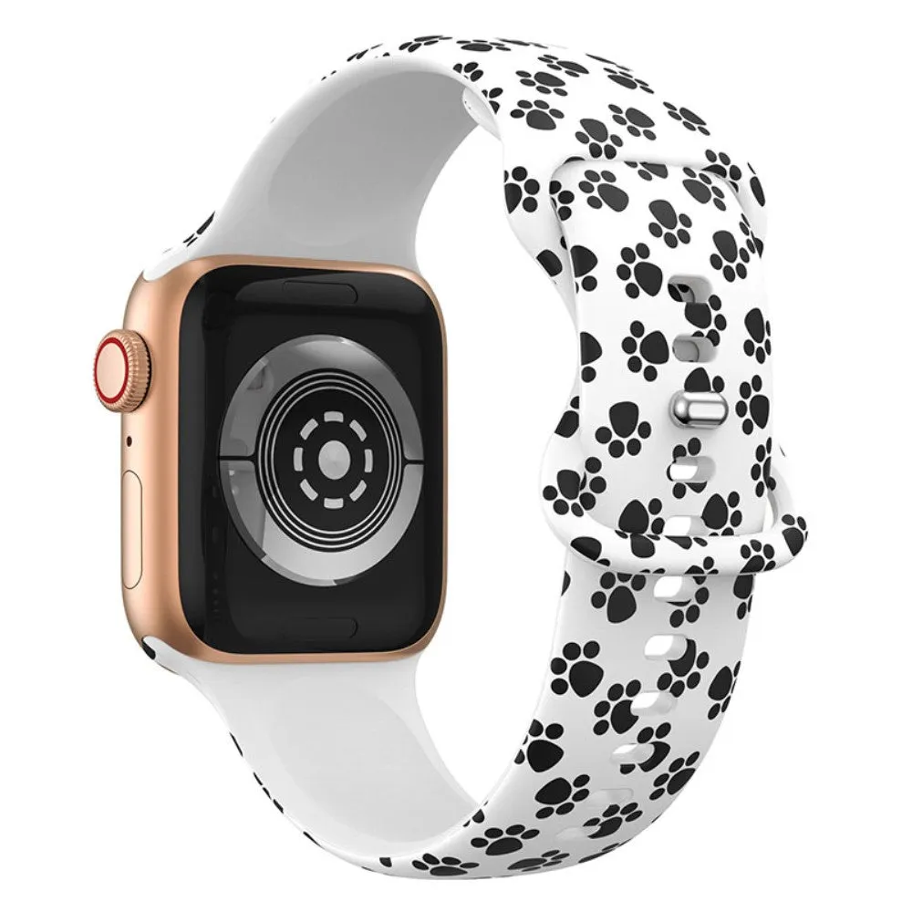 Apple Watch (45mm) design style silicone watch strap - Cat Paws