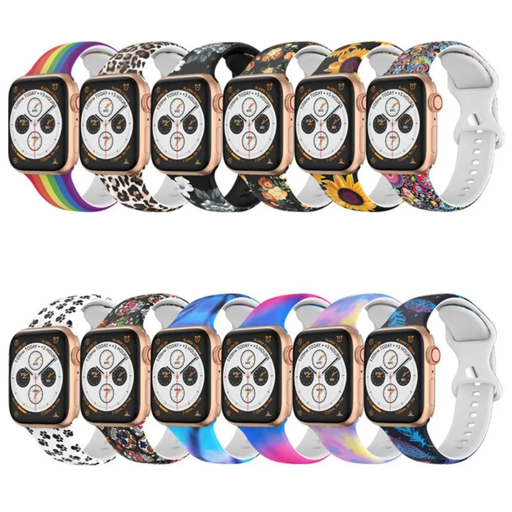 Apple Watch (45mm) design style silicone watch strap - Cat Paws