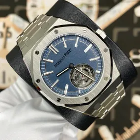 Audemars Piguet Royal Oak Self Winding Flying Tourbillon 41mm 26730TI.OO.1320TI.02 Blue Dial