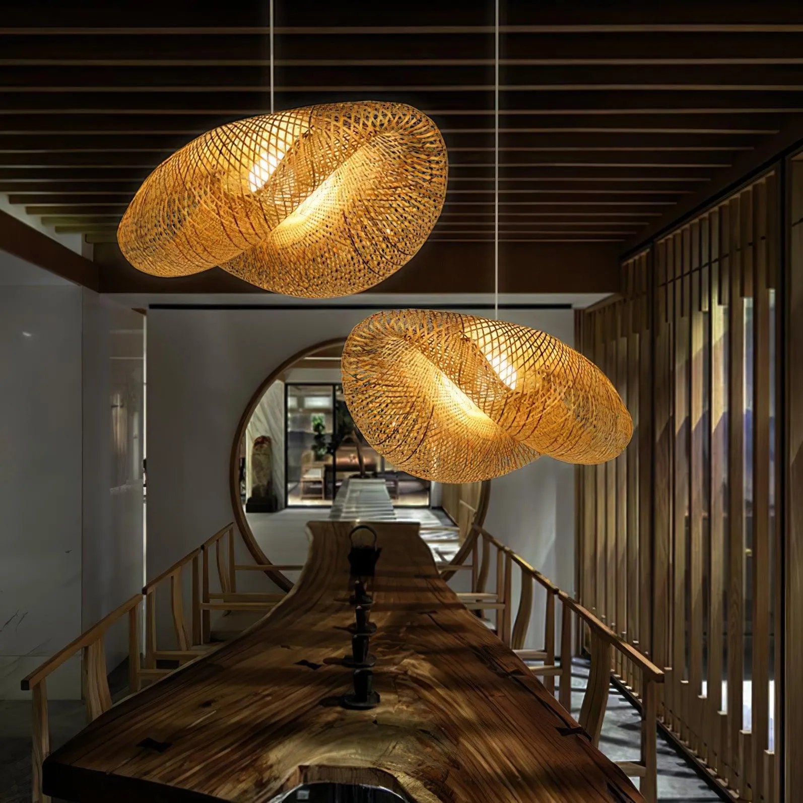 Bamboo Weaving Pendant Lamp