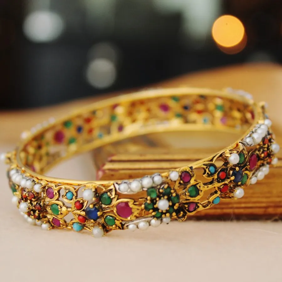 Bangle with Multi Color Stones