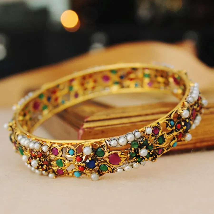 Bangle with Multi Color Stones