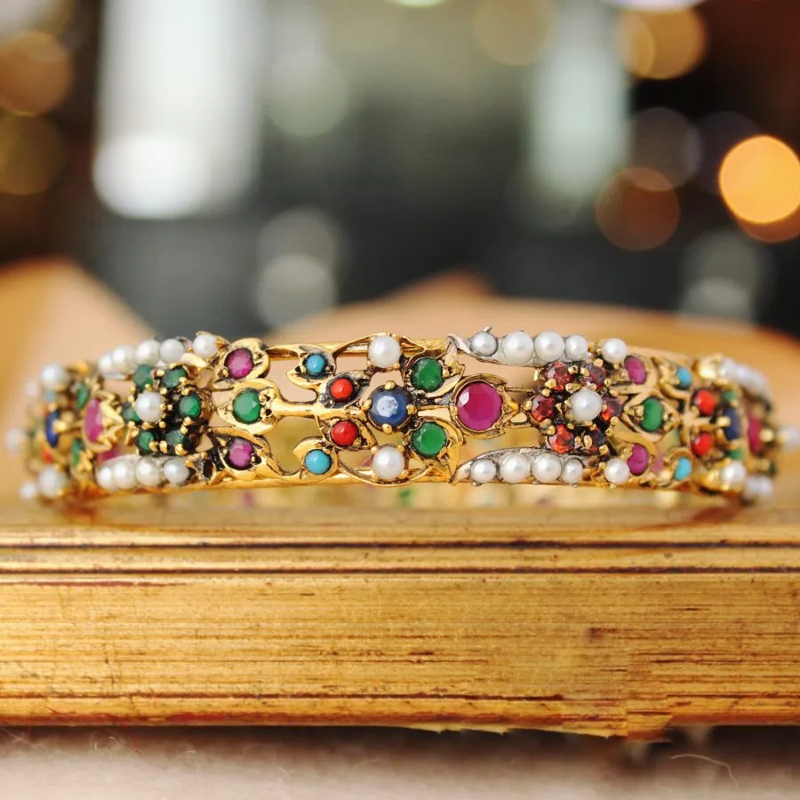 Bangle with Multi Color Stones