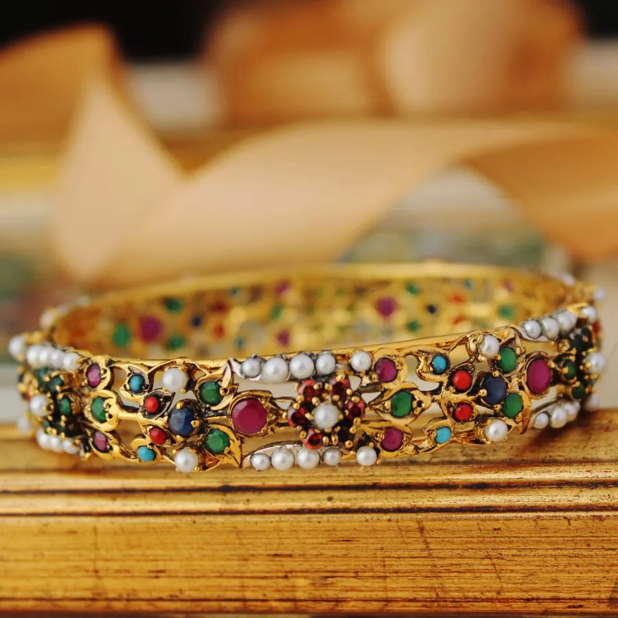 Bangle with Multi Color Stones