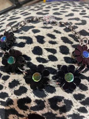 Black Flower Hologram Choker by Marina Fini