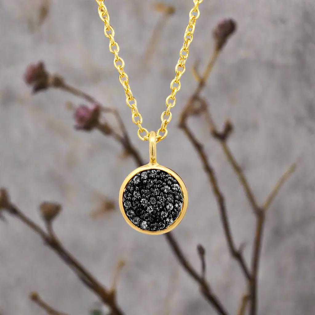 Black Spinel Pavé Necklace