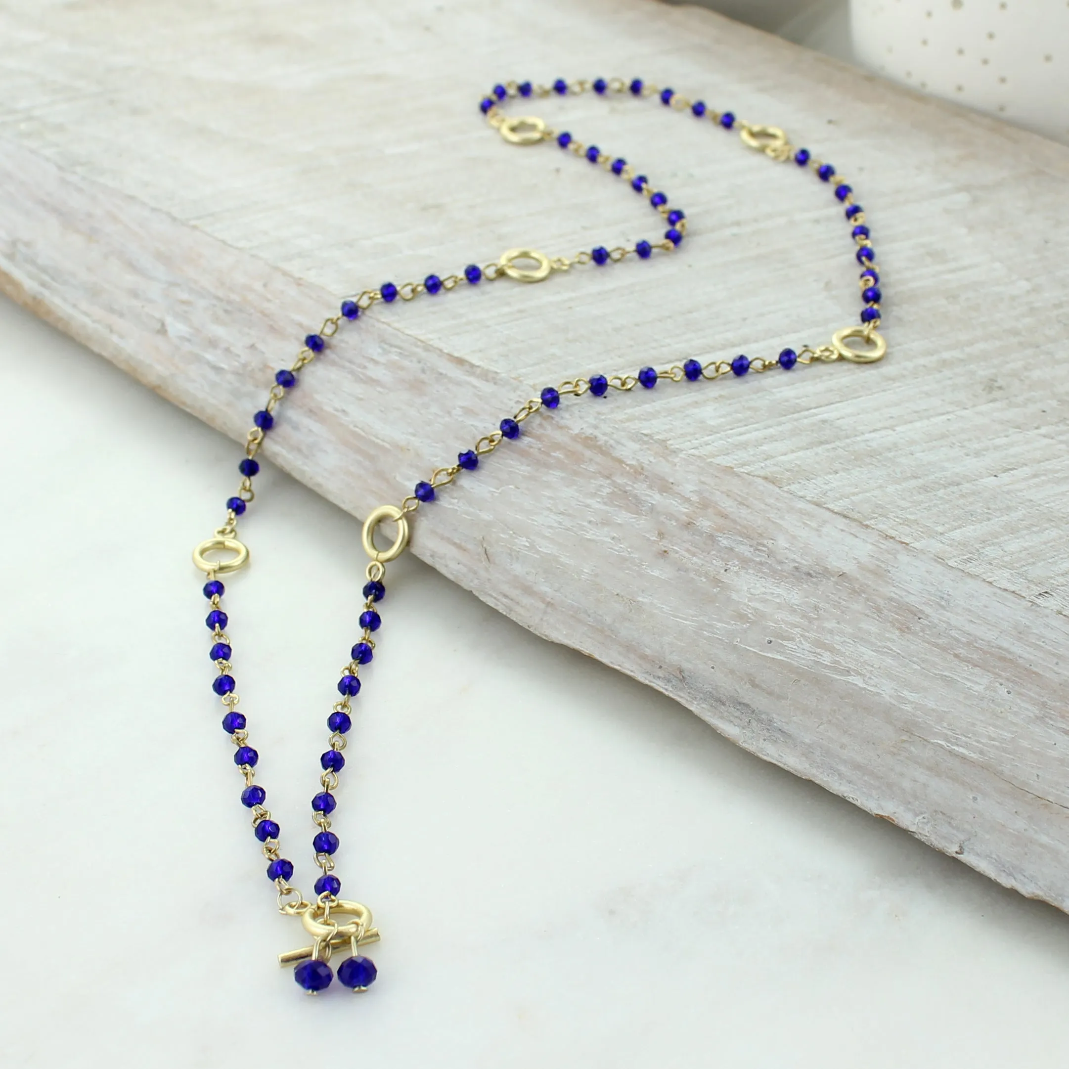 Blue & Gold Gameday Beaded Necklace/Bracelet