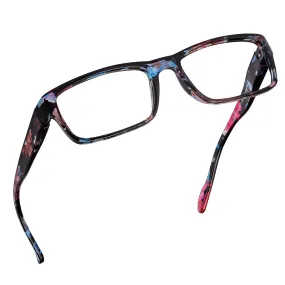 Blue-Light-Blocking-Reading-Glasses-Floral-3-50-Magnification Anti Glare