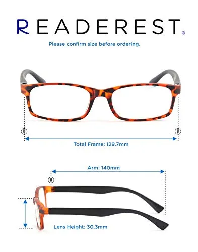 Blue-Light-Blocking-Reading-Glasses-Tortoise-Black-2-00-Magnification-Computer-Glasses